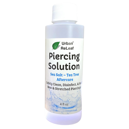 Urban Releaf Piercing Solution Soothing Sea Salt - Tea Tree After Care  4 fl oz