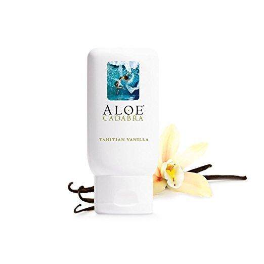 Aloe Cadabra Personal Lubricant and Moisturizer 95% Organic Aloe Vera, Flavored Tahitian Vanilla, 2.5 Ounce NO BOX