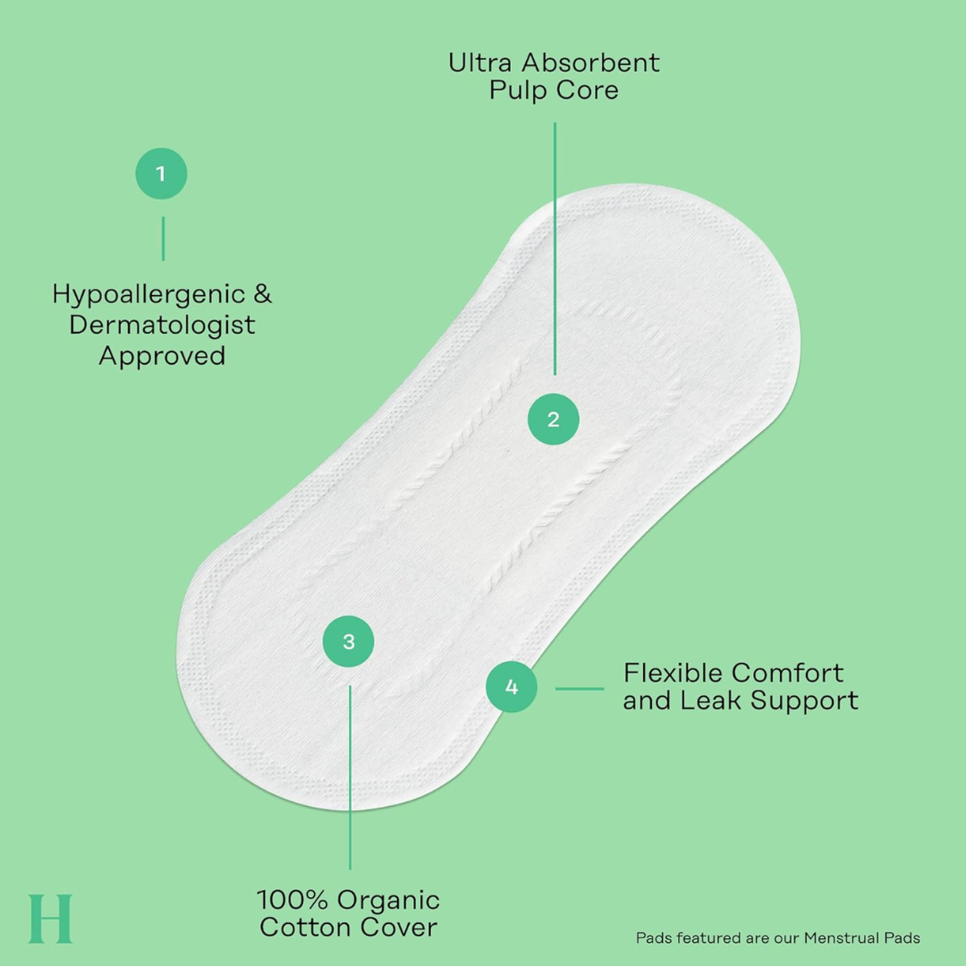 The Honey Pot Company Plant-Derived Feminine Care Cooling Herbs 100% Organic Cotton Cover Pantiliners 30 Count