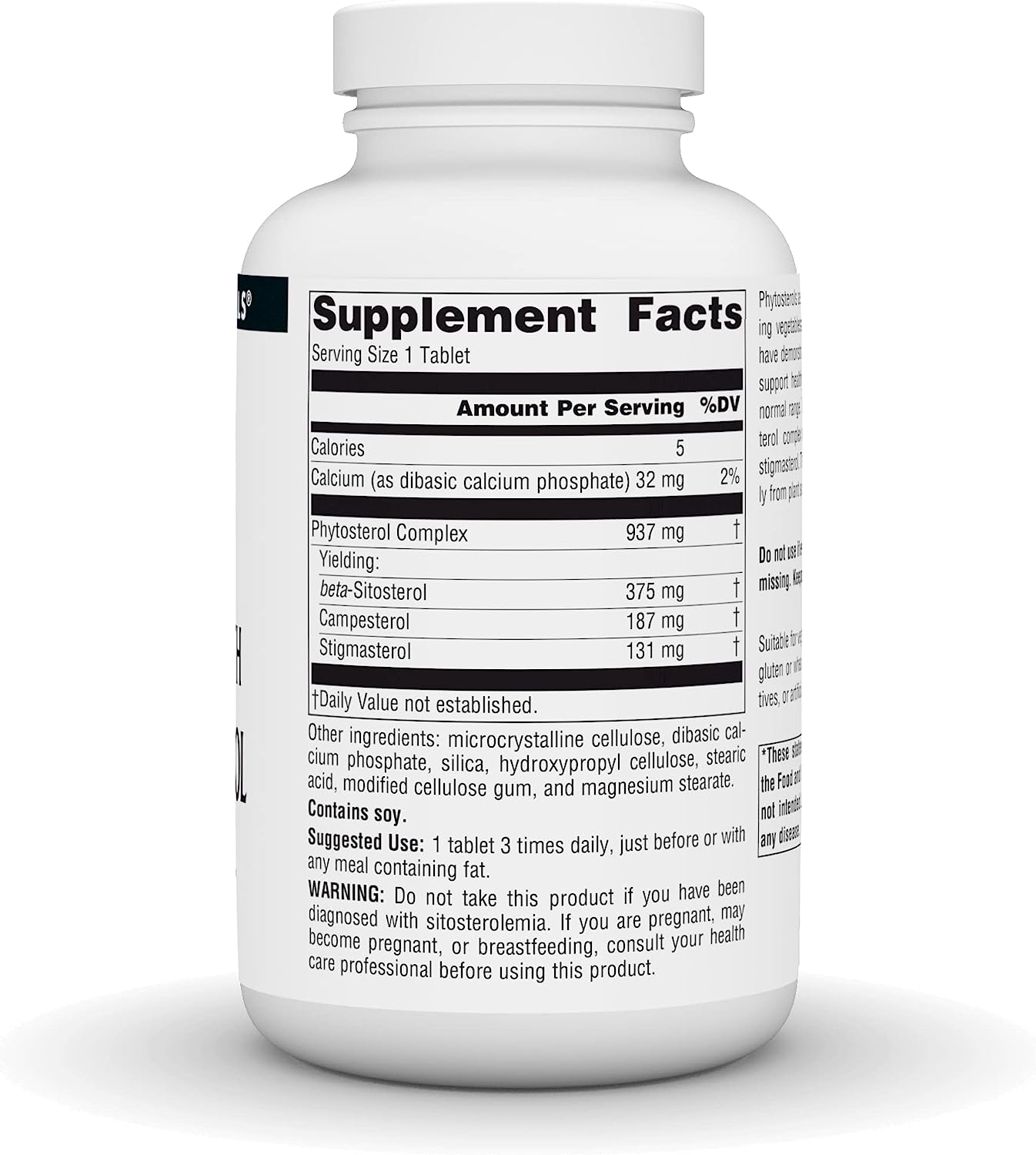 Source Naturals Mega Strength Beta Sitosterol Dietary Supplement 375mg 120 Tablets