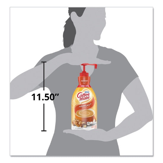 Nestle Coffee-mate Liquid Coffee Creamer with Pump, Hazelnut Flavor 50.7 Fl. Oz (1.5 L)