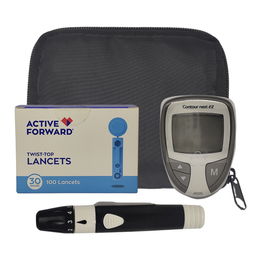 Contour Next EZ Active Forward Blood Glucose Monitoring System Starter Kit + Refills