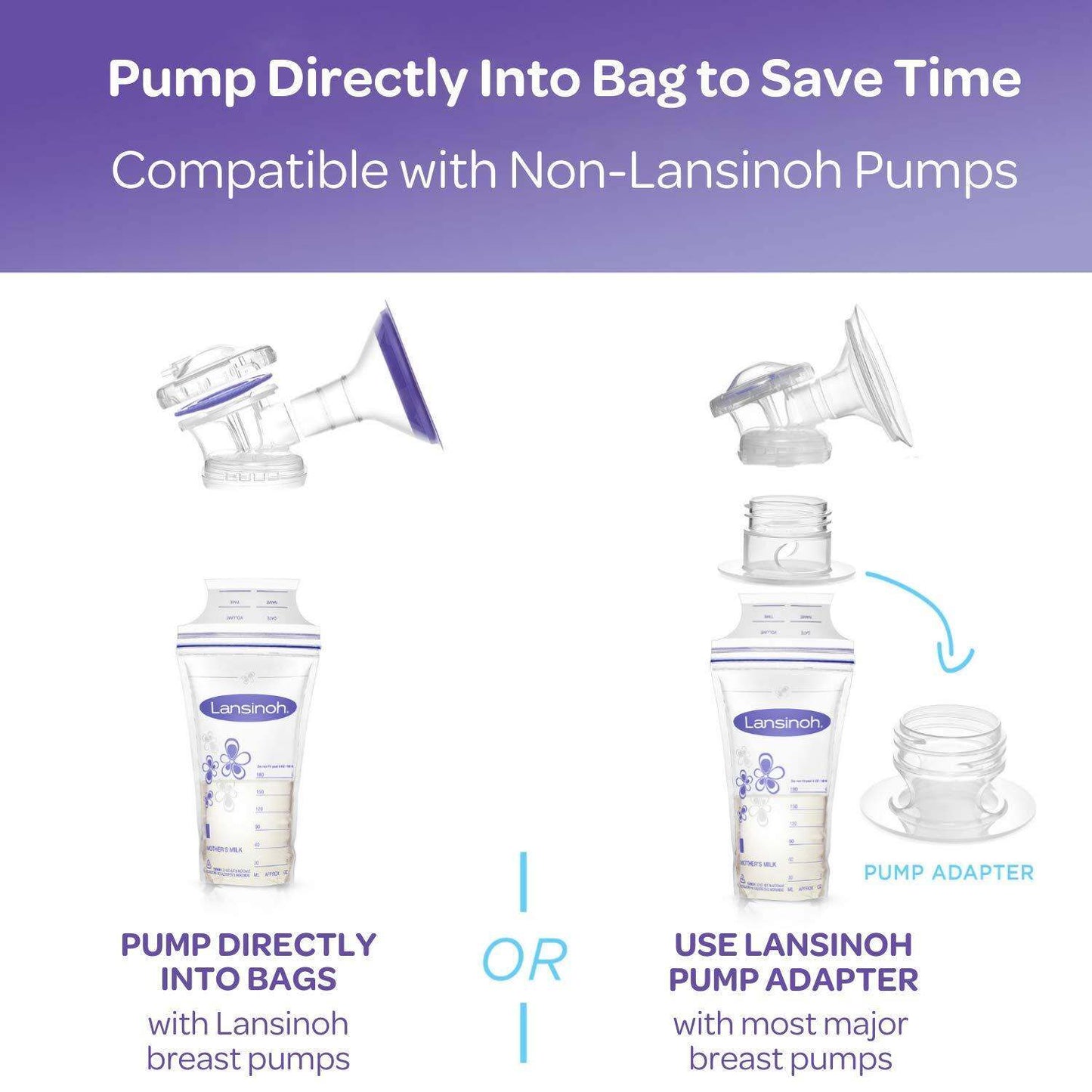 Lansinoh Breastmilk Storage Bags, 100 Count (1 Pack of 100 Bags)