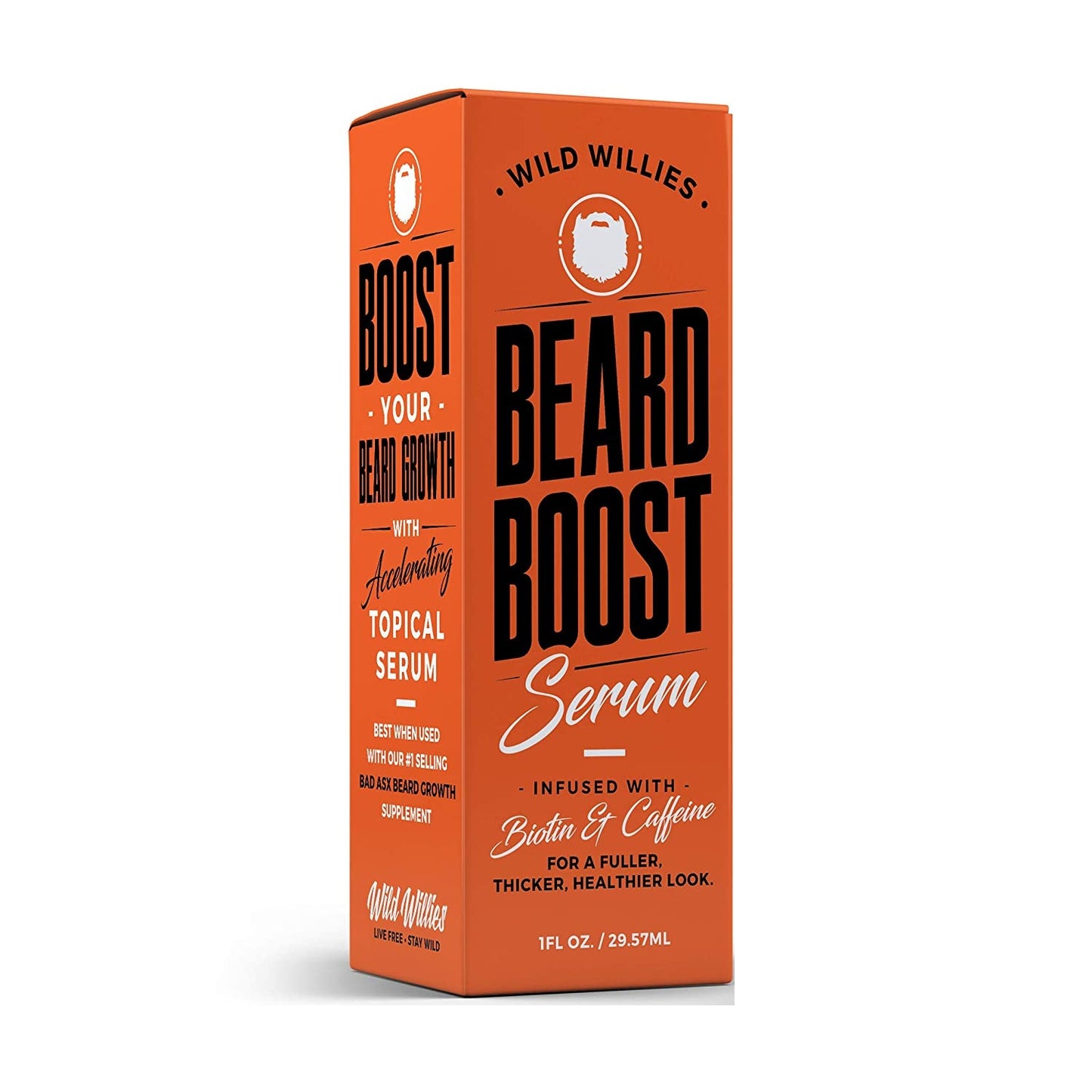 Wild Willies Beard Boost Serum Infused Biotin & Caffeine 1 fl oz / 29.57 ml