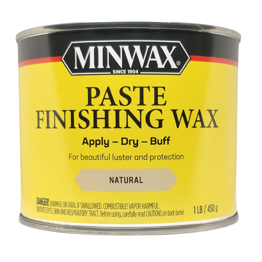 Minwax Paste Finishing Wax Apply Dry Buff, Natural, 1lb/450g