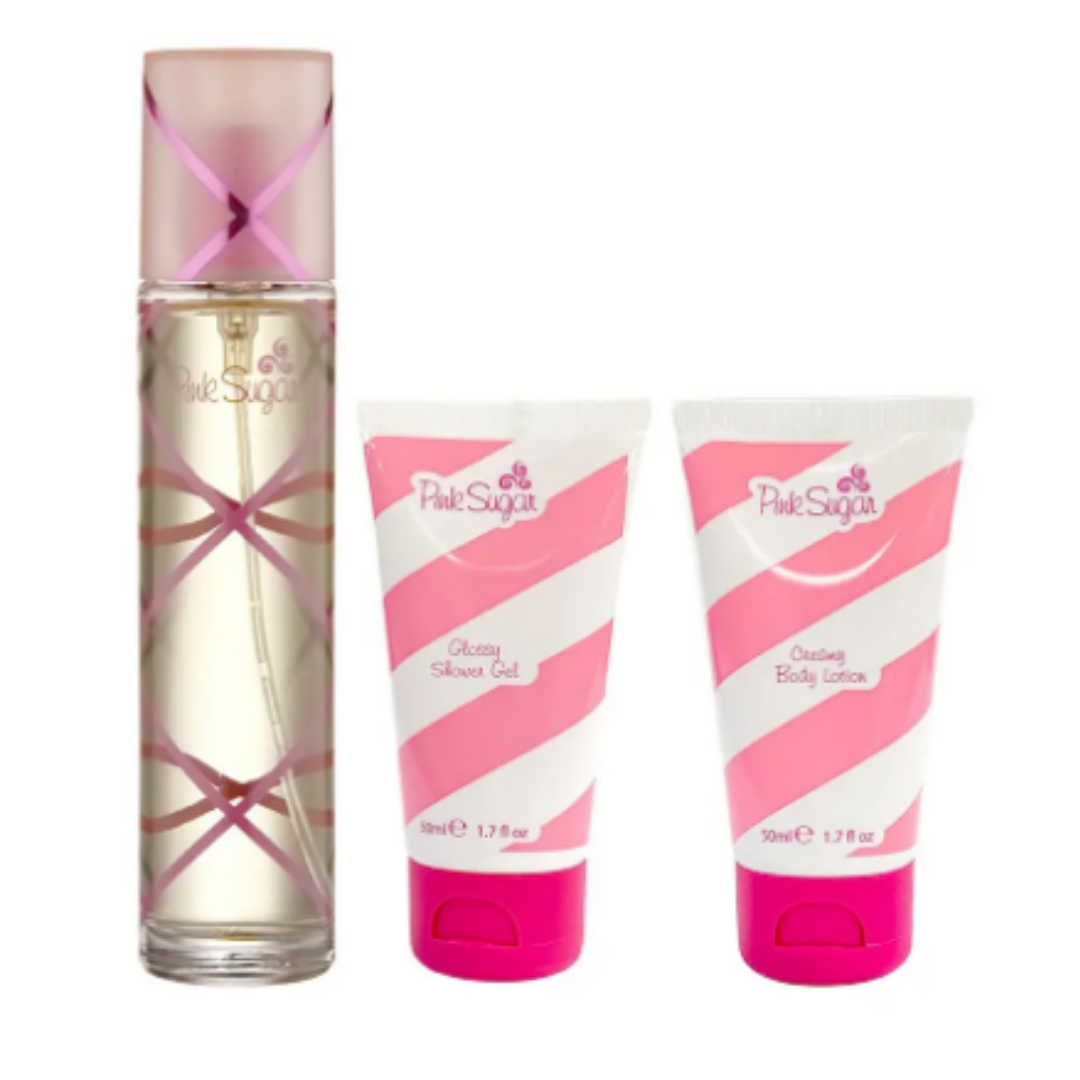 Pink Sugar Candy Dream Shower Gel, Lotion and Perfume 3-Piece Set - 50ml / 1.7 fl oz