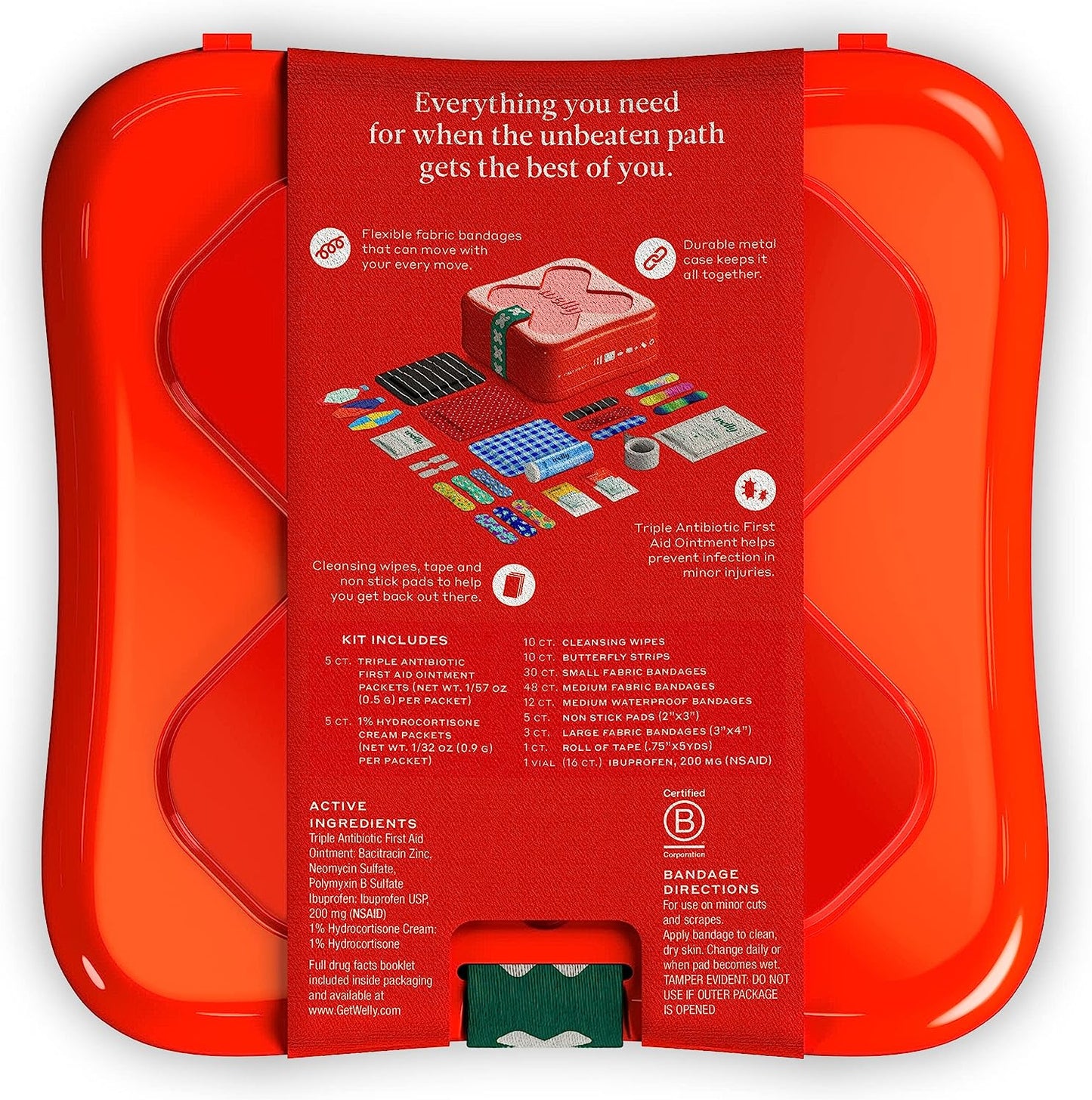 Welly First Aid Kit Large Kit To Cover Bumps, Bruises Or Scrapes 130 Counts (WLY1043)