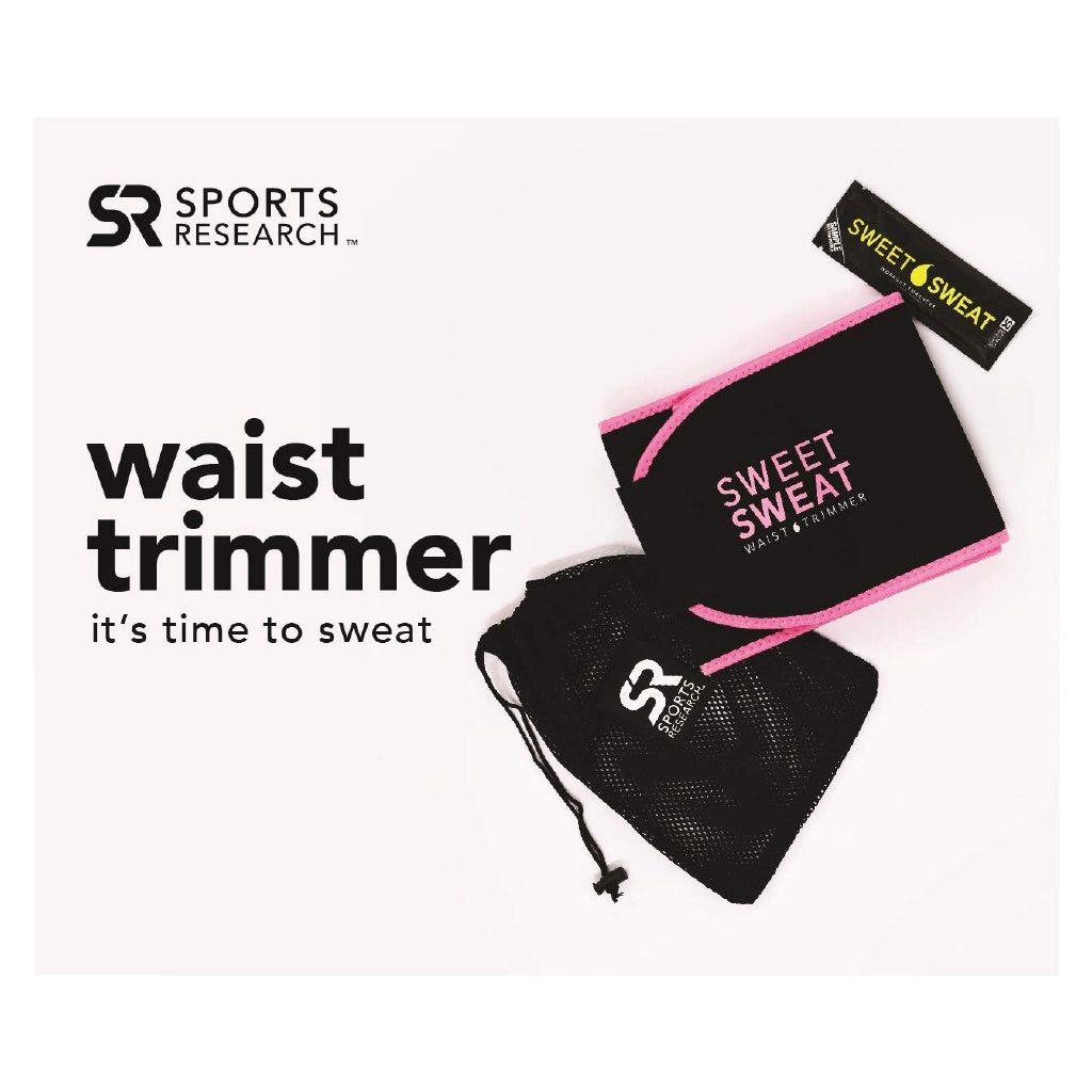 Sweet Sweat Sports Research Waist Trimmer (Pink)  for Men & Women Size Small 8" width x 35" length