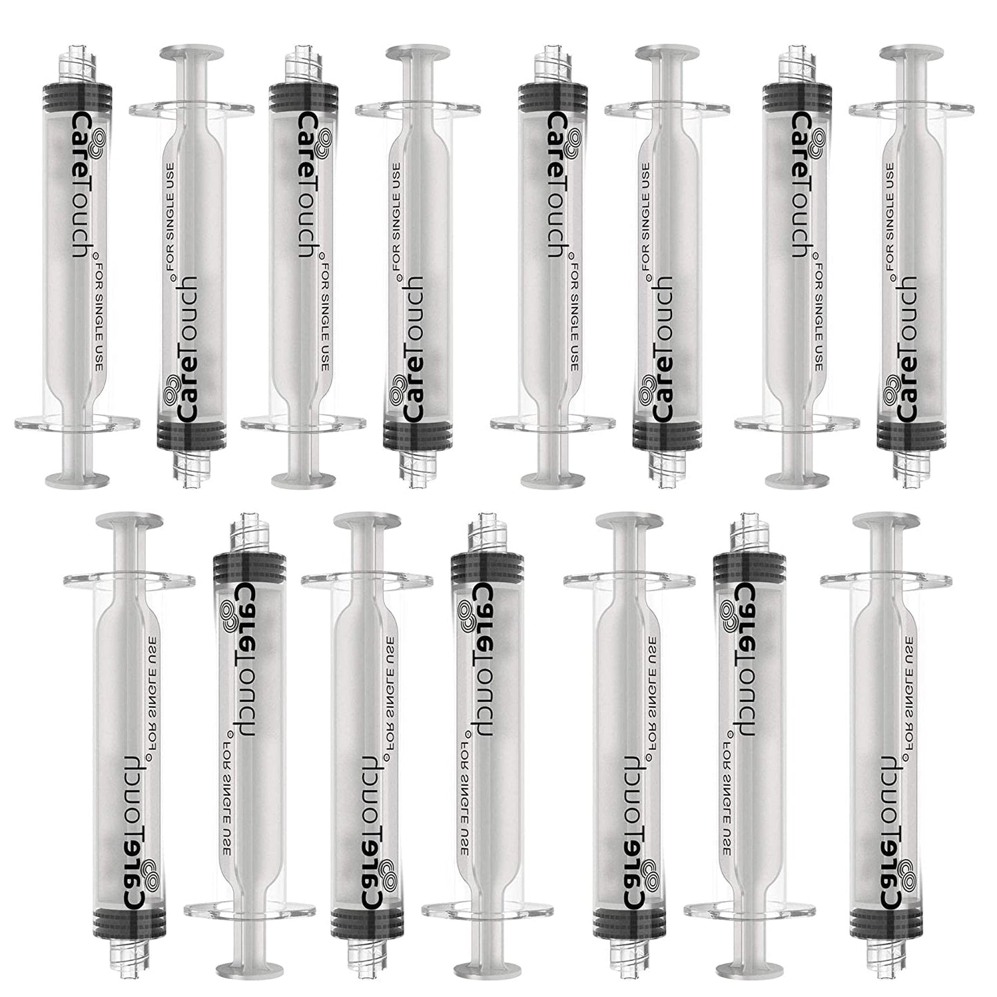 Care Touch 10ml Oral Syringe for Single Use with Covers, 15 Syringes