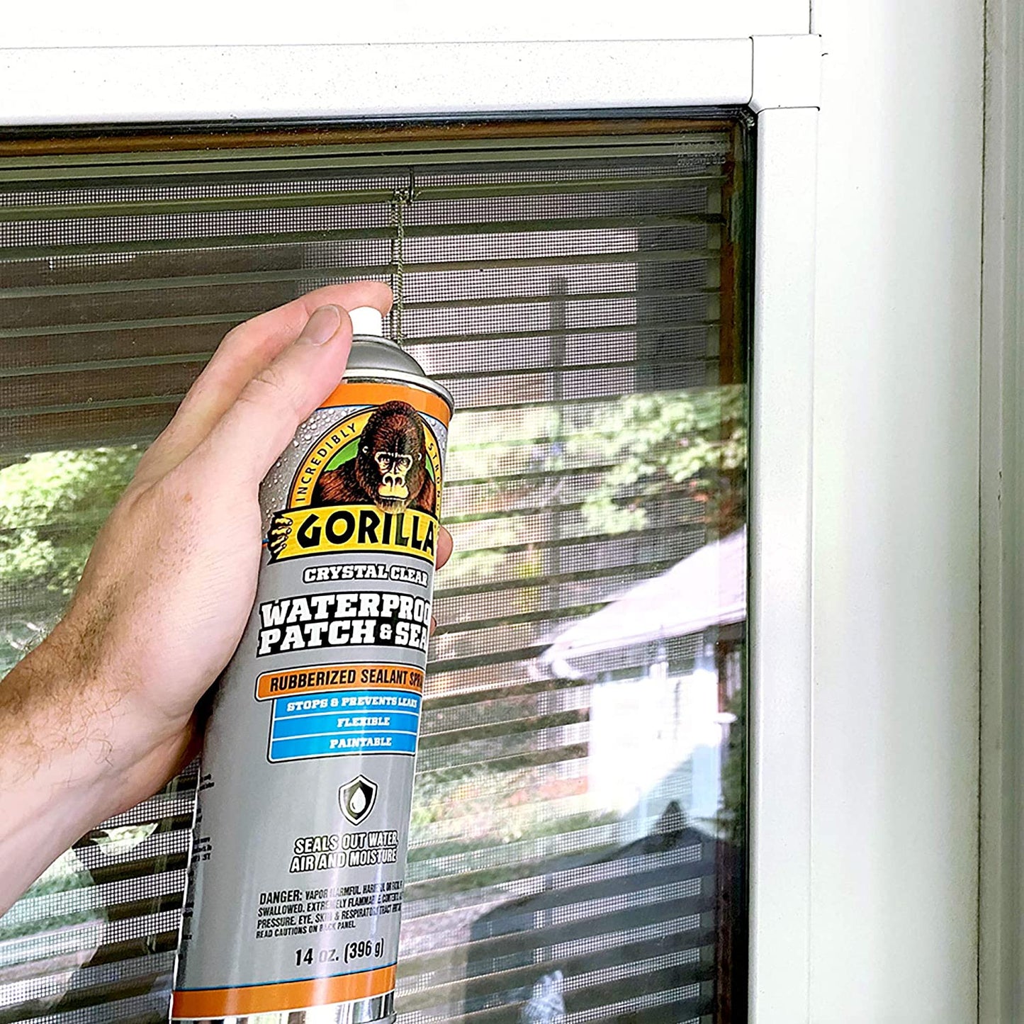 Gorilla Crystal Clear Waterproof Patch & Seal Rubberized Sealant Spray 14 oz (Packaging May Vary)