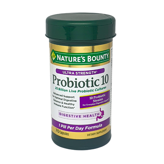 Nature's Bounty Ultra Strength Probiotic 10 Supplement 70 Capsules For Digestive Health