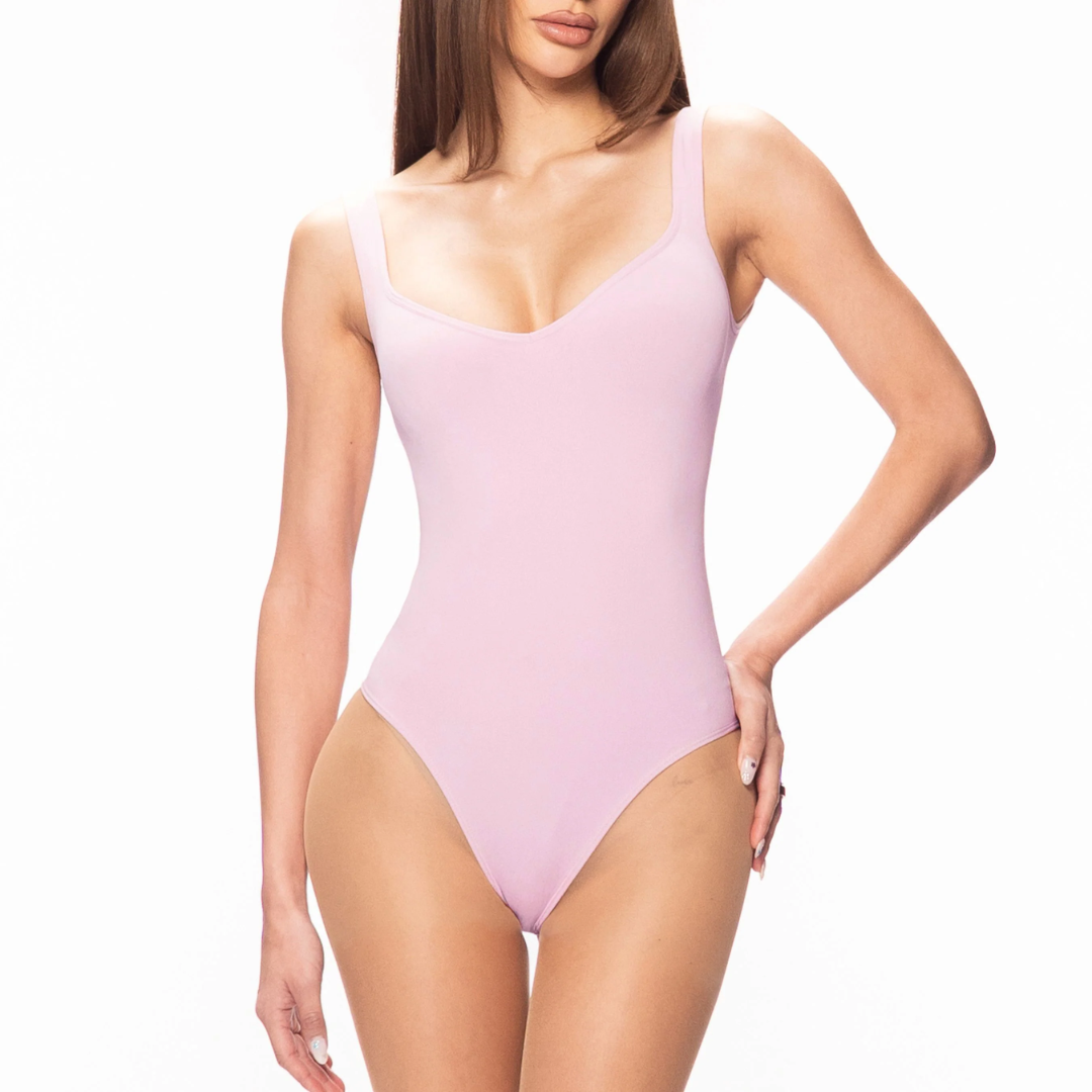 Sola Hugging Plunging Shapewear Bodysuit, Medium