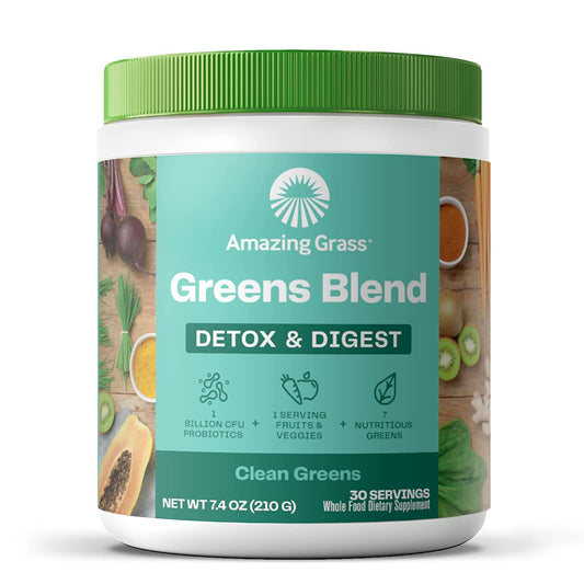 Amazing Grass Green Superfood Detox & Digest, Clean Green, 30 Servings (210 g) (PACKAGING MAY VARY)