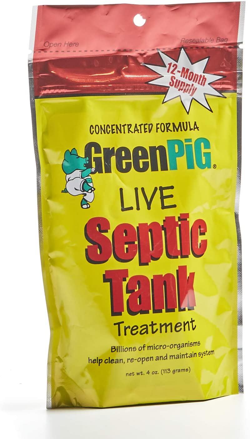 GreenPig Live Septic Tank Treatment Contains Billions of Micro-Organisms, 4 oz. / 113g