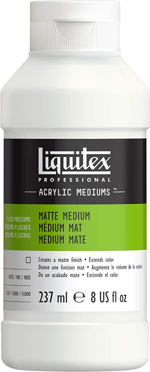 Liquitex Professional Acrylic Mediums Create A Matte Finish 8 Fl.oz 001 Black Noir