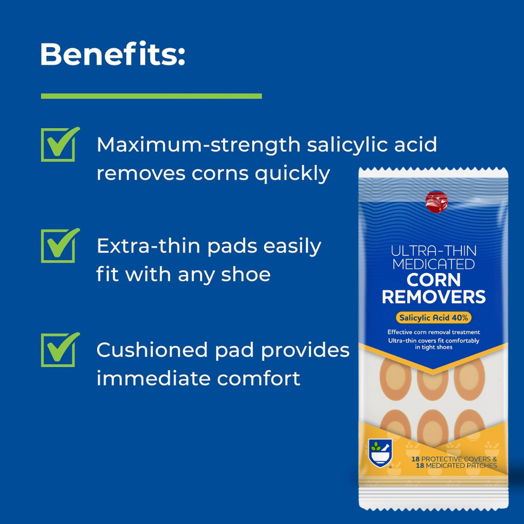 Ultra-Thin Medicated Corn Removers (18 Covers & 18 Patches)