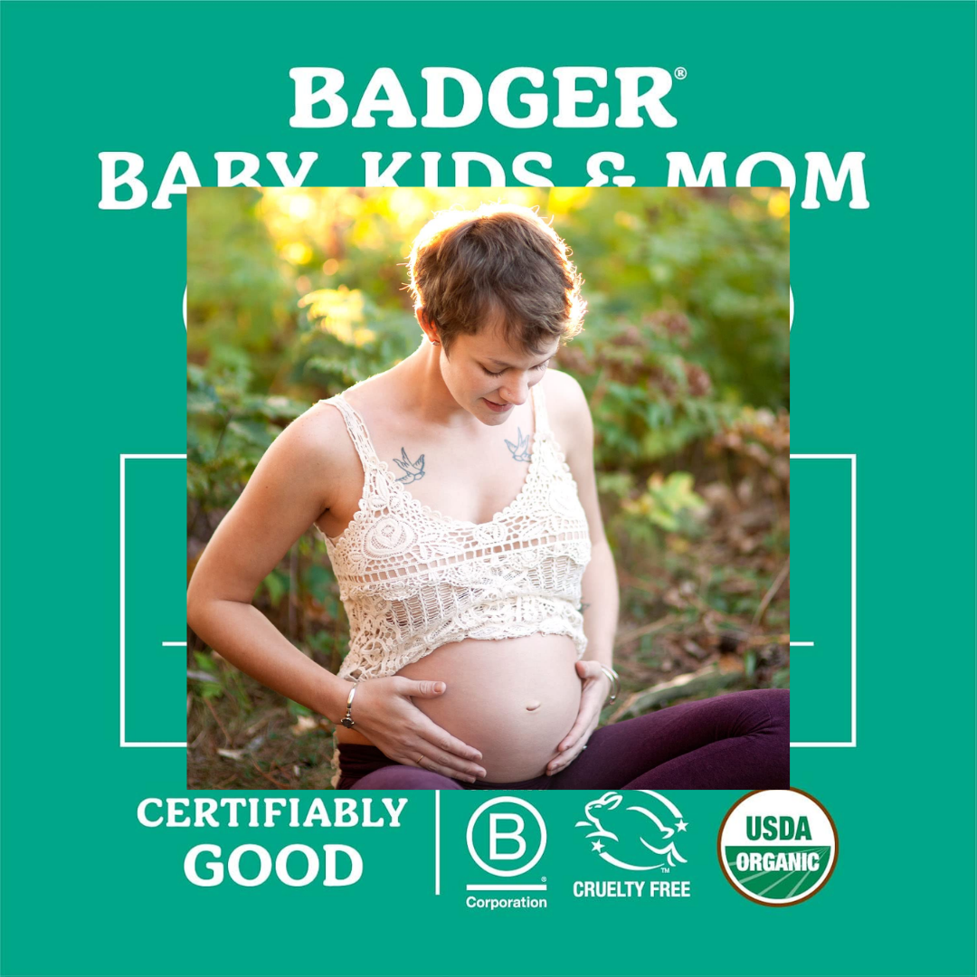 Badger Belly Butter Cocoa Butter & Calendula Pregnant Belly Butter for Stretched Skin 20z (25 g)