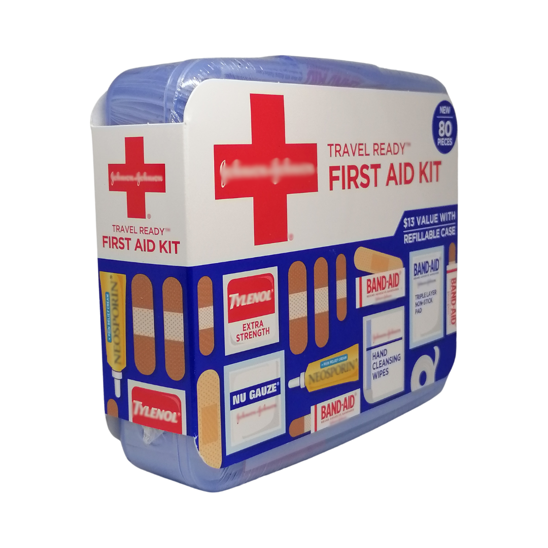 Band-Aid Travel Ready First Aid Kit, 80 pcs