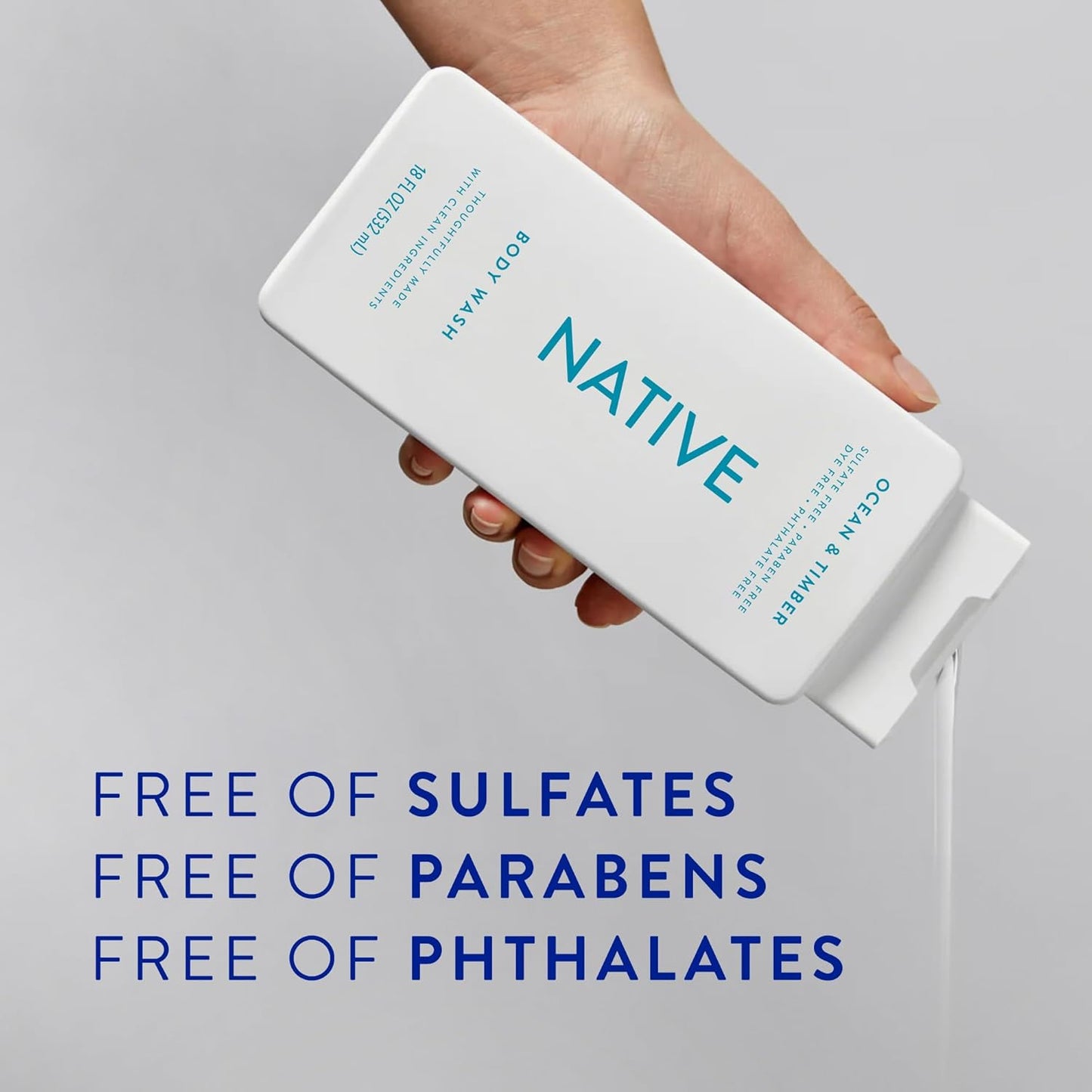 Native Body Wash  - Ocean & Timber 18 oz