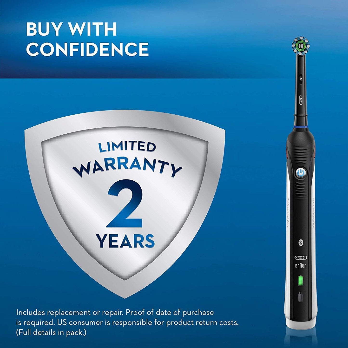 Oral-B Pro 3000 Electric Toothbrush Smartseries With Bluetooth Connectivity, Black Edition (Powered By Braun)