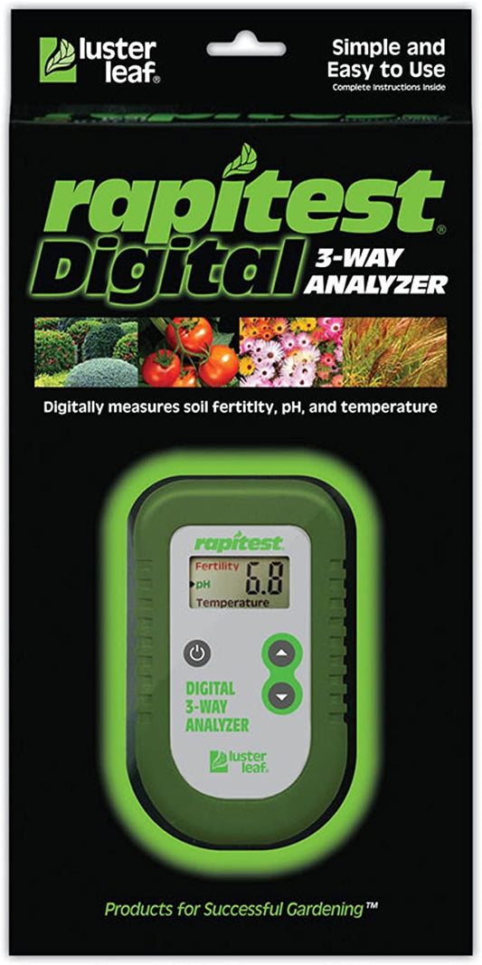 Luster Leaf 1835 Rapitest Dig 3W Analysis, 3-Way Digital Soil Analyzer