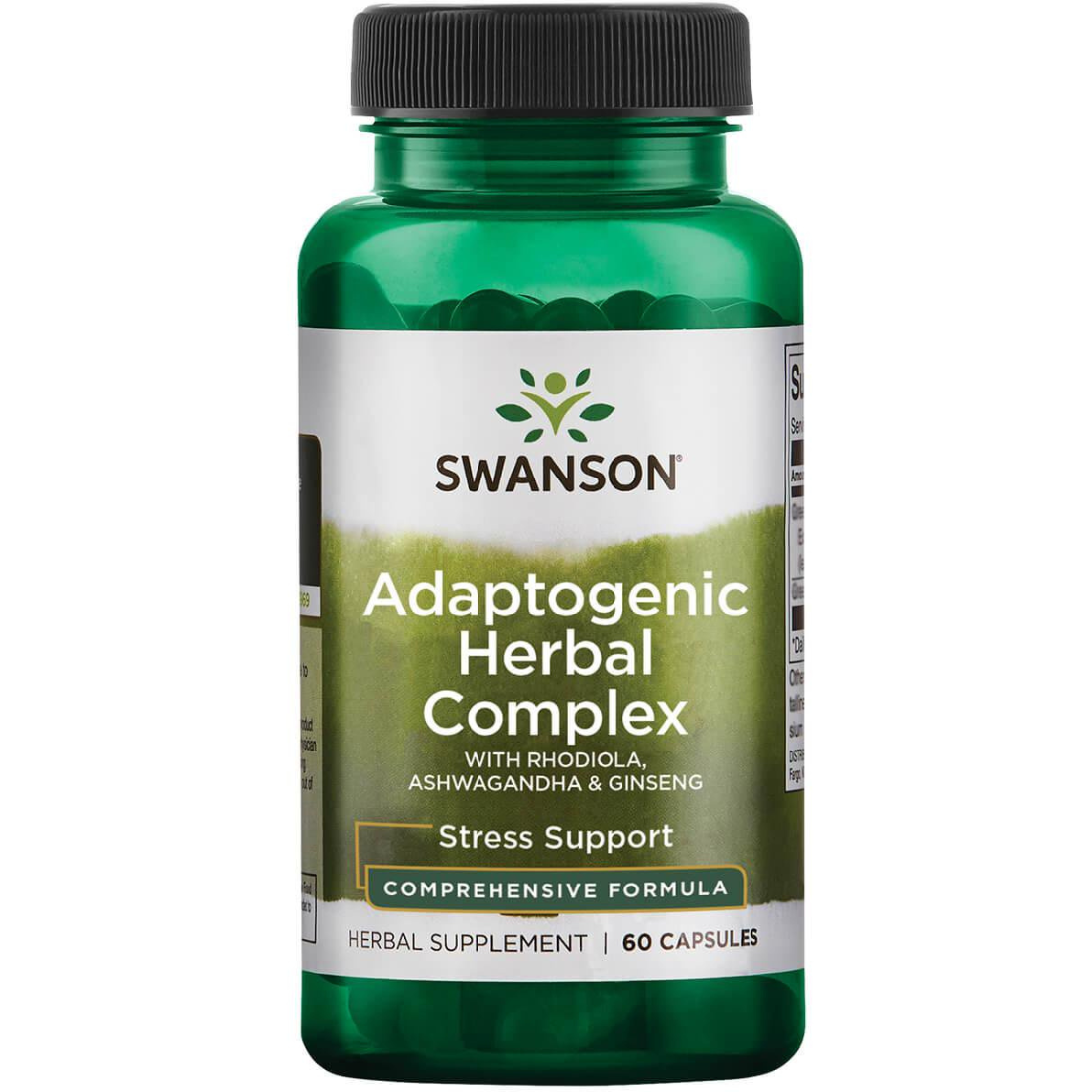 Swanson Adaptogenic Herbal Complex with Rhodiola, Ashwagandha & Ginseng 60 capsules