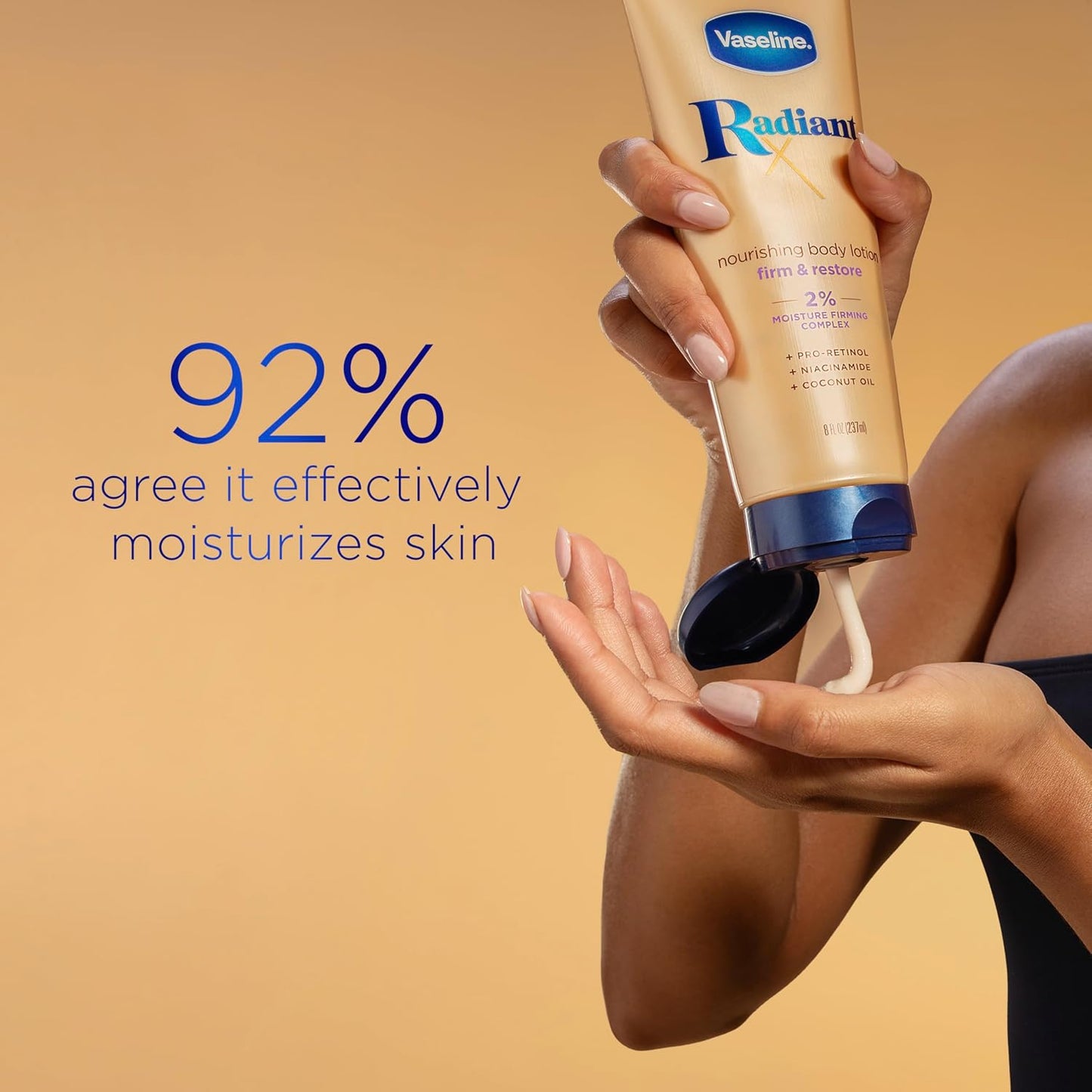 Vaseline Radiant X Firm & Restore Nourishing Body Lotion, 8 oz / 237 ml