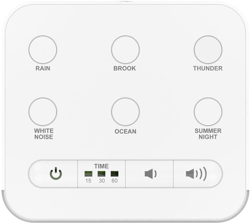 Big Red Rooster 6 Sound White Noise Machine For Sleeping & Relaxation, Plug In Or Battery Powered