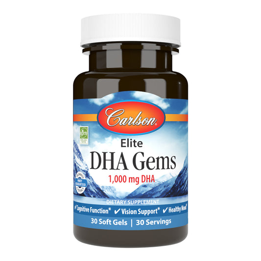 Carlson Elite DHA Gems 1,000 mg DHA (30 Softgels)