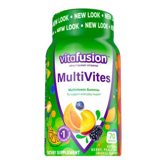 Vitafusion MultiVites Essential Multi Natural Berry Peach & Orange Flavors (70 Gummies)