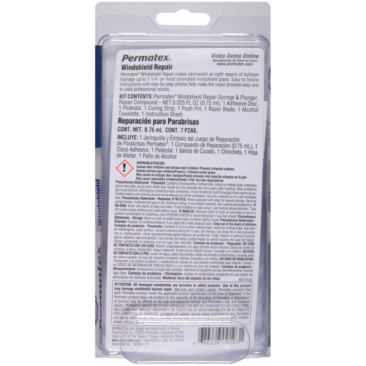 Permatex 09103 Windshield Repair Kit