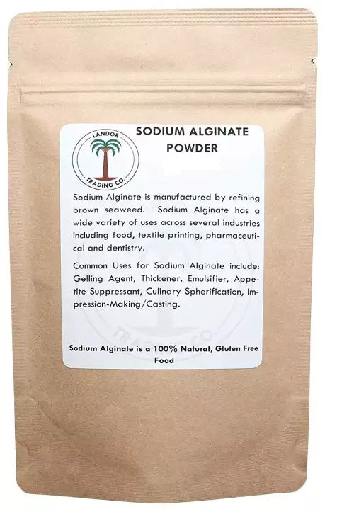Landor Trading Co. Sodium Alginate, Food Grade Molecular Gastronomy (2 oz / 56 g)