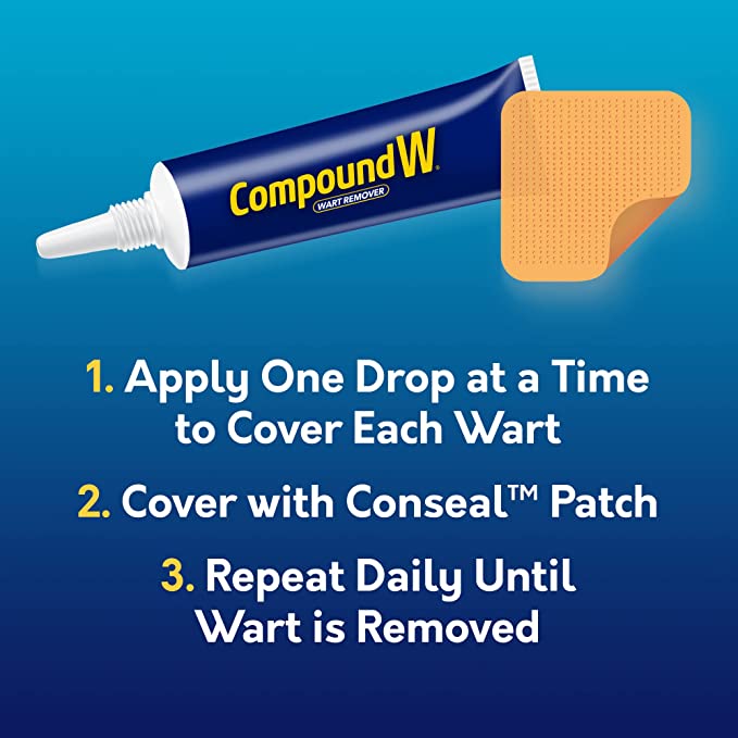 Compound W Wart Remover Fast Acting Gel + Conseal Effectively & Discretely Removes Warts - 7g