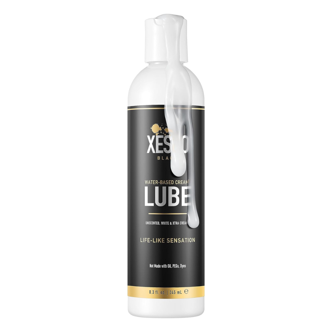 Xesso Black Water-Based Creamy Lube Unscented White & Xtra Creamy 8.3 fl oz / 245ml