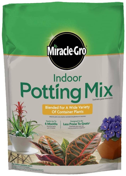 Miracle-Gro Indoor Potting Mix for Indoor Container Plants, 6 qt