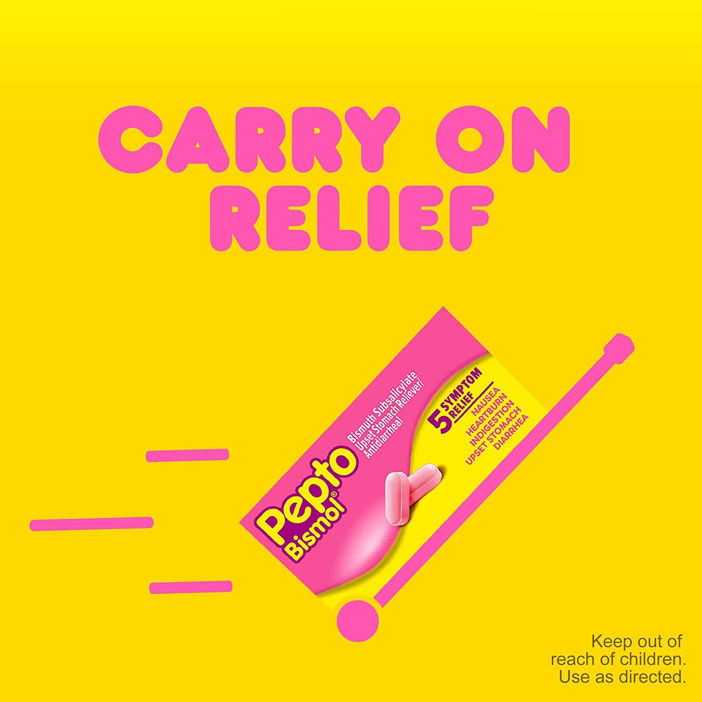 Pepto Bismol Relief of Gas, Anti Diarrhea, Heartburn, Nausea, Upset StomachIndigestion 40 Caplets