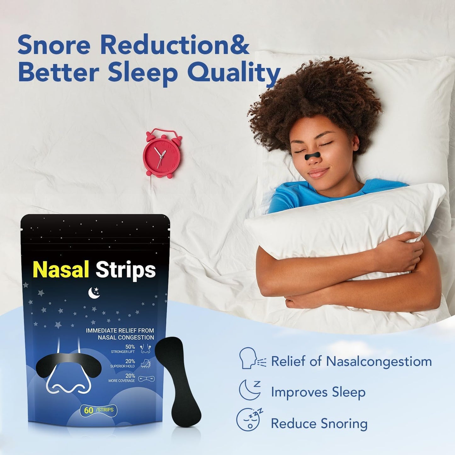 DKEPA Nasal Strips Stronger Lift and Superior Hold, 60 Strips
