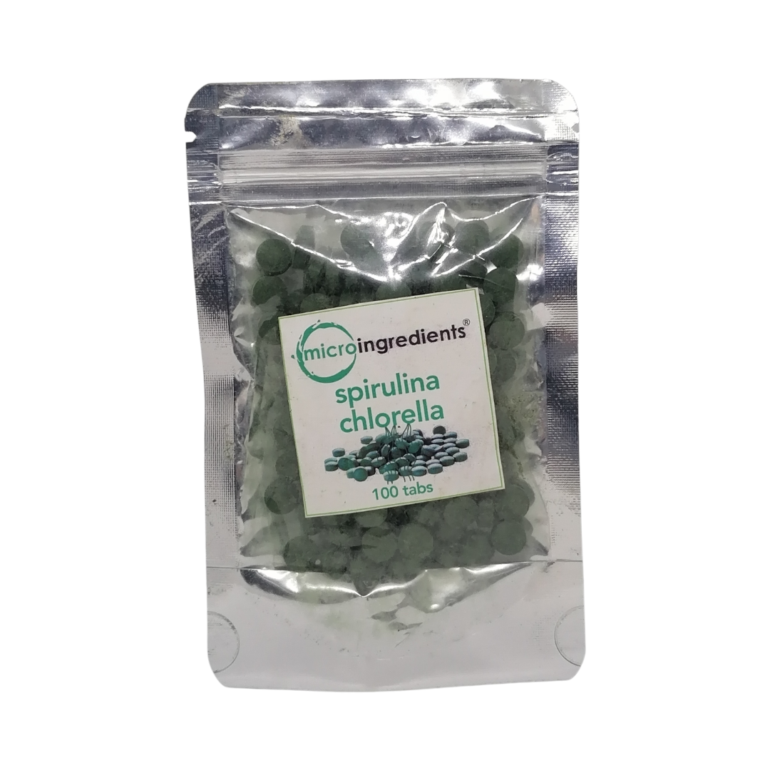 Trial Size Microingredients Spirulina Chlorella, 100 Tablet