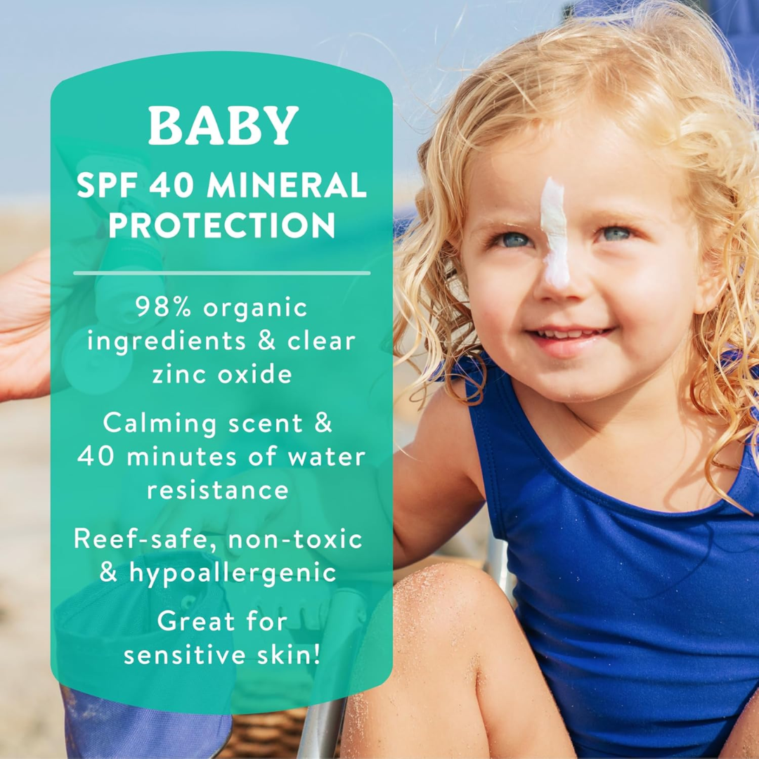 Badger Baby Mineral Sunscreen Cream SPF 40, 87 ml / 2.9 oz