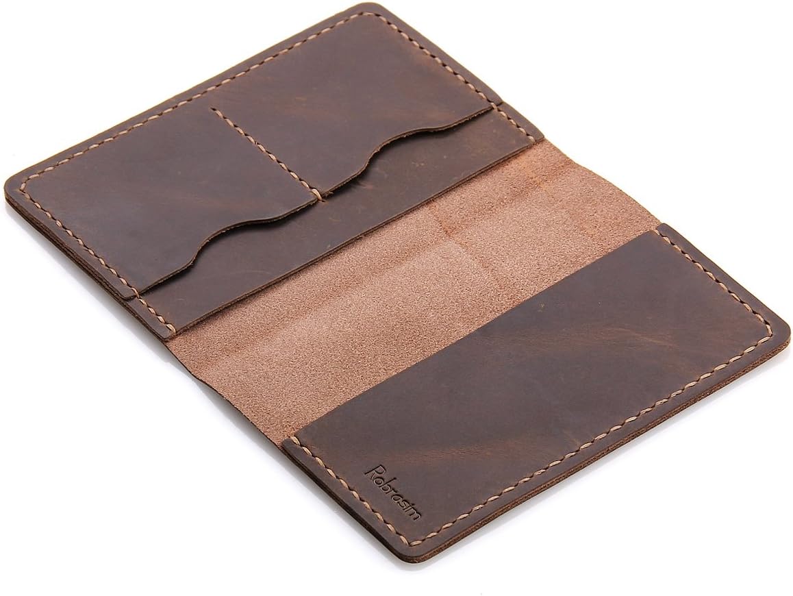 Robrasim Handmade Vintage Leather Cover for 3.5" x 5.5" Notebooks, Coffee