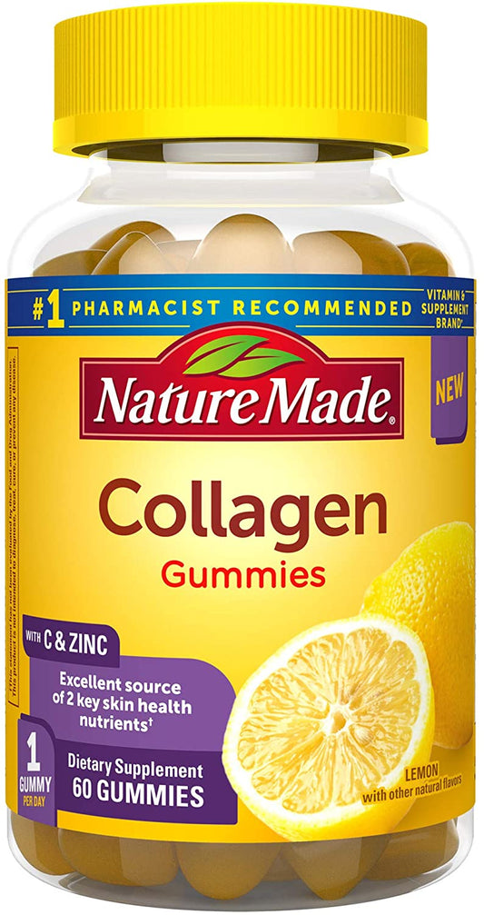 Nature Made 100mg Collagen Gummies, Lemon (60 Count)