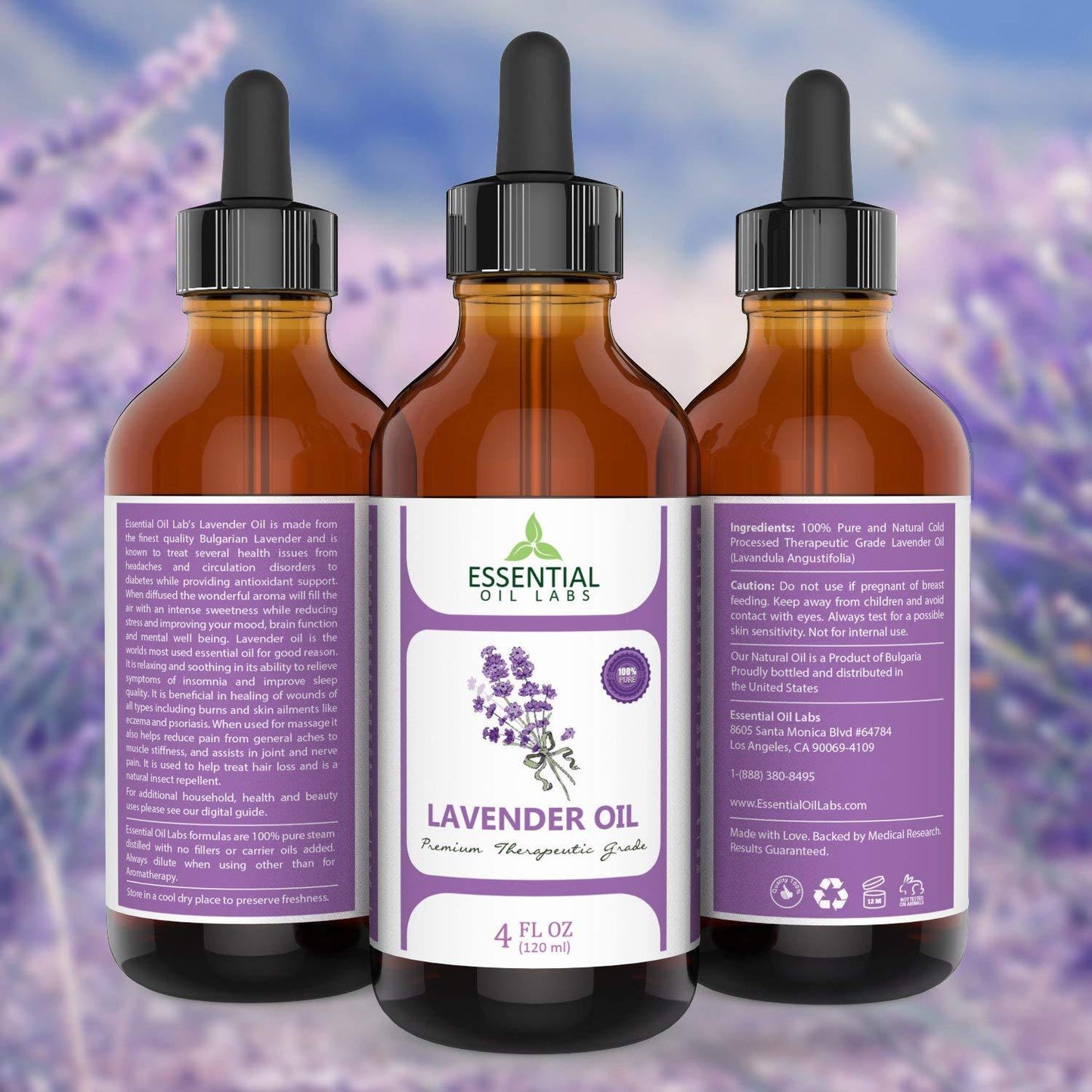 Essential Oil Labs, Lavender Oil 4 oz