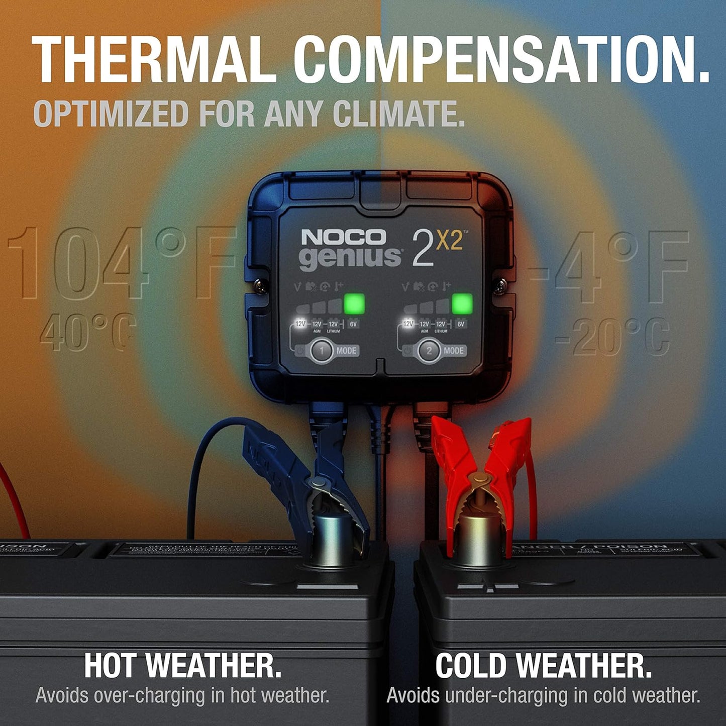 NOCO GENIUS2X2 2-Bank Battery Charger