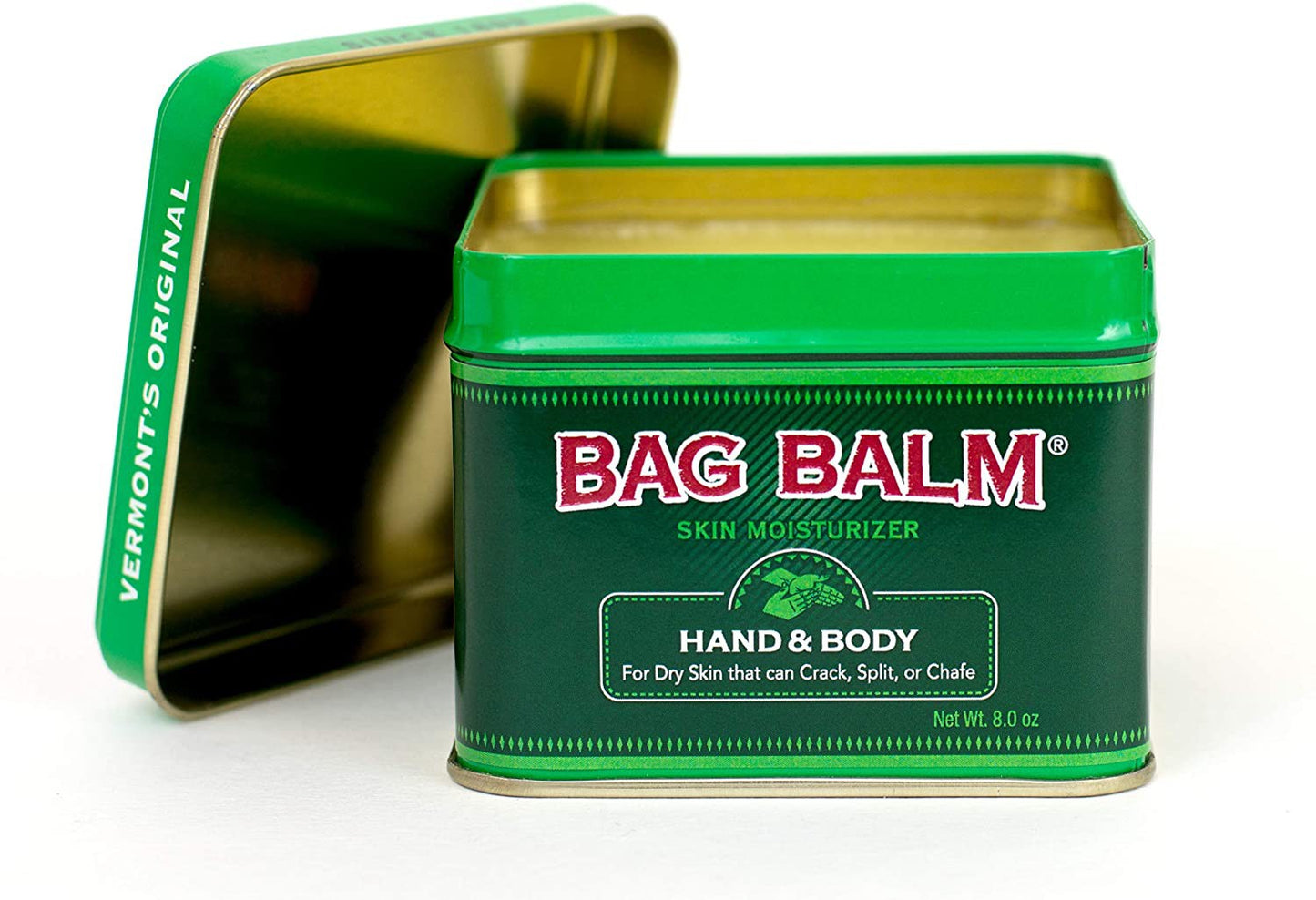 Vermont's Original Bag Balm for Dry Chapped Skin Conditions, 8 oz