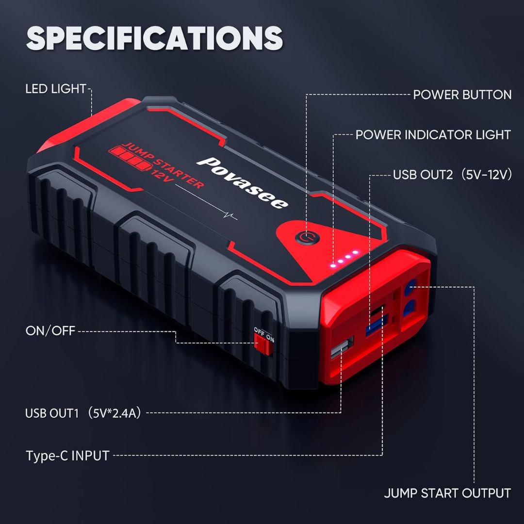 Povasee Car Jump Starter A30 12V