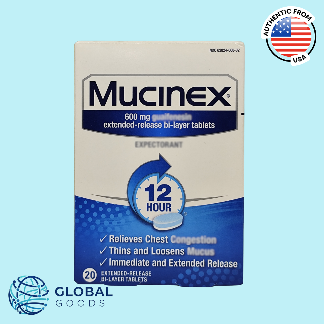 Mucinex 600 mg Extended-Release Bi-Layer, 20 Tablets