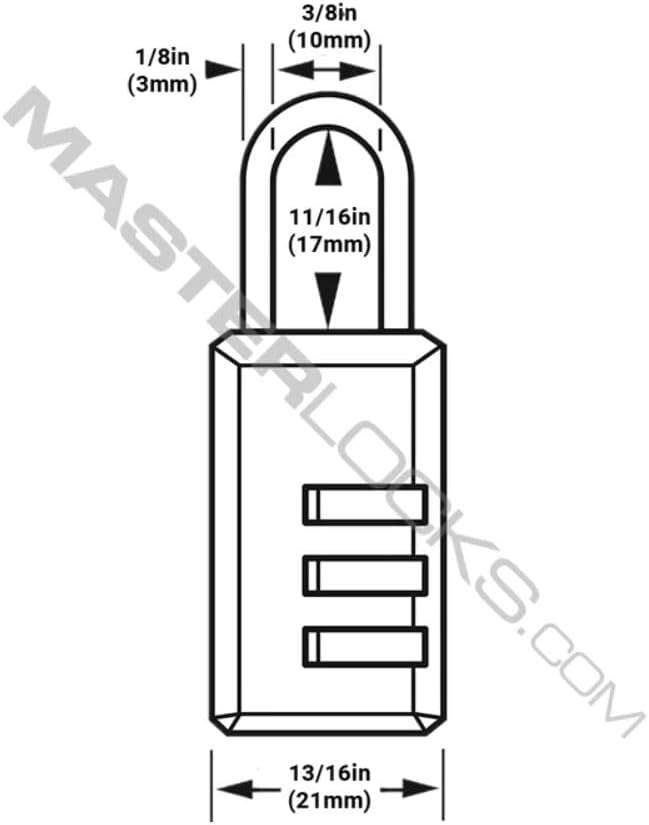 Master Lock Black Combination Padlock With Customizable 3 Digit Code ( 647D )