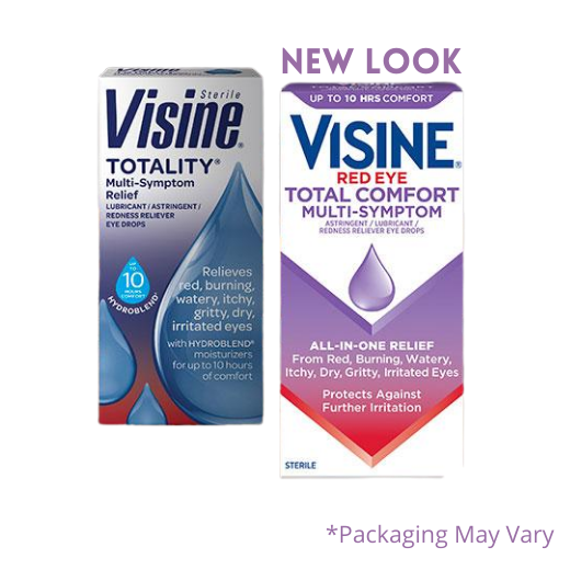 Visine Red Eye Total Comfort Multi-Symptom Eye Drops, Redness Reliever, 0.5 fl.oz / 15ml