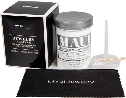 Maui Jewelry Cleaner For Gold, Silver, Diamond And Precious Stones Complete Kit Cleaner 6oz
