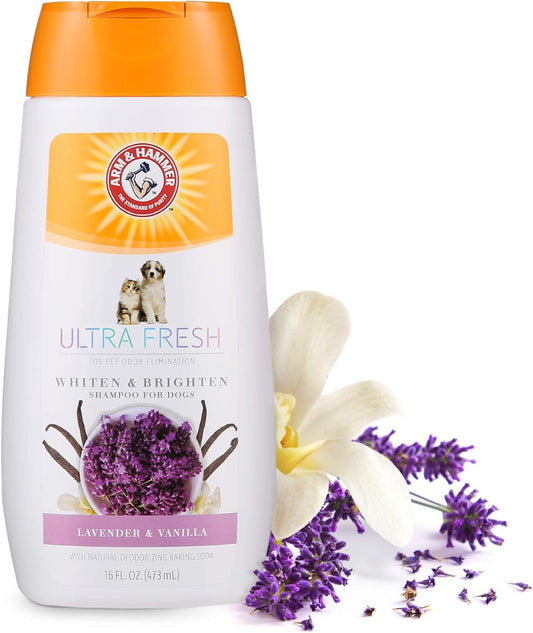 Arm & Hammer Ultra Fresh Whiten and Brighten Shampoo for Dogs, Lavender & Vanilla, 473 ml / 16 fl. oz.